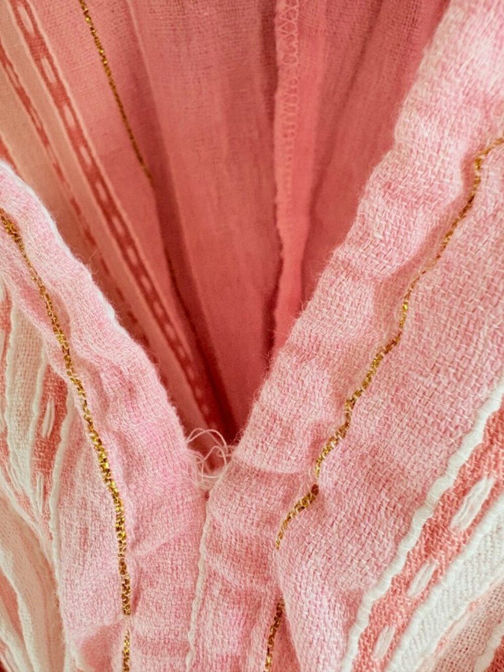 Lemlem Leila Plunge Dress Caftan Size S Pink - Picture 8 of 16
